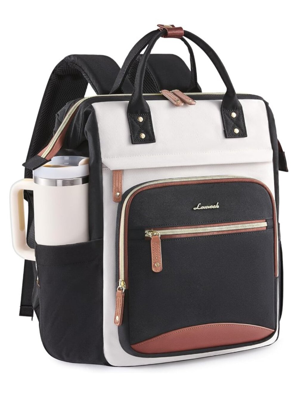 LOVEVOOK 15.6 Inch Laptop Backpack Water Resistant Polyester Travel Work